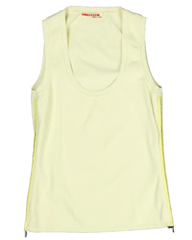 Sport Side Zip Tank Top sequin tank top