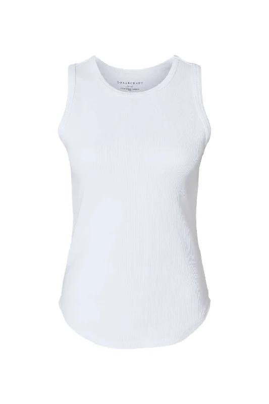 Boxercraft Womens Adrienne Tank Top - White - NEW