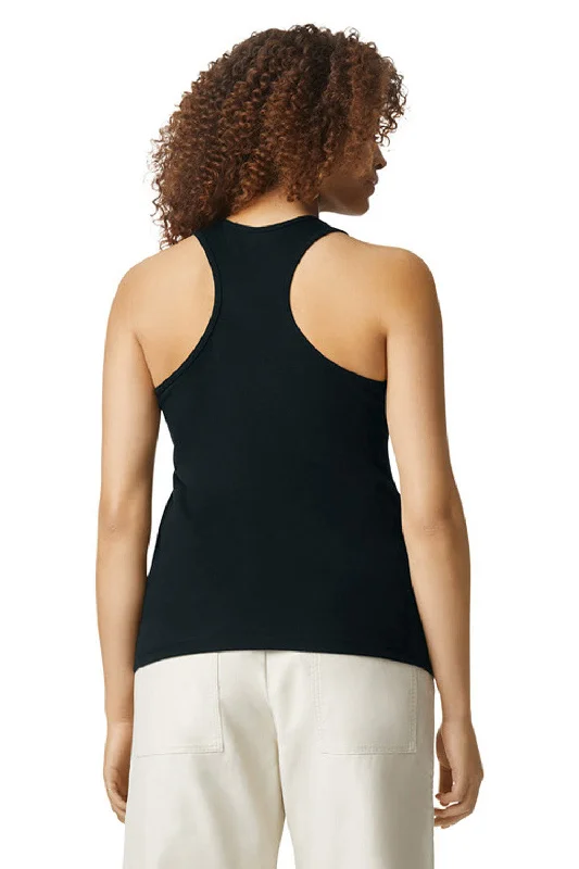 Gildan Womens Softstyle CVC Racerback Tank Top - Pitch Black - NEW