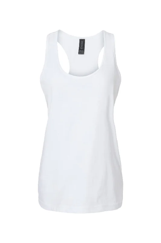 Gildan Womens Softstyle CVC Racerback Tank Top - White - NEW