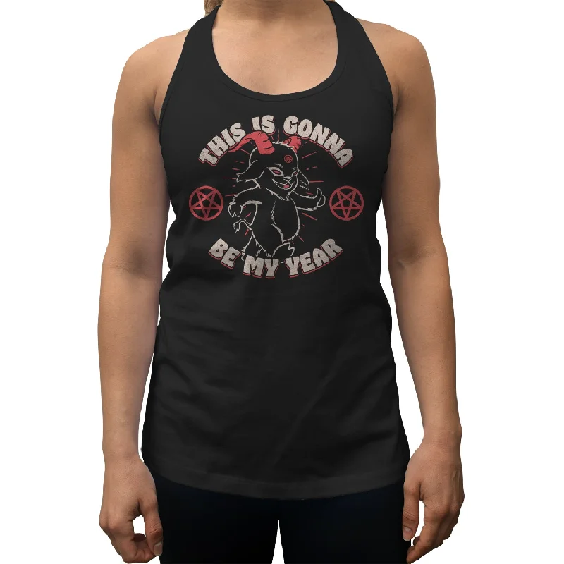 Women's This is Gonna Be My Year Devil Racerback Tank Top