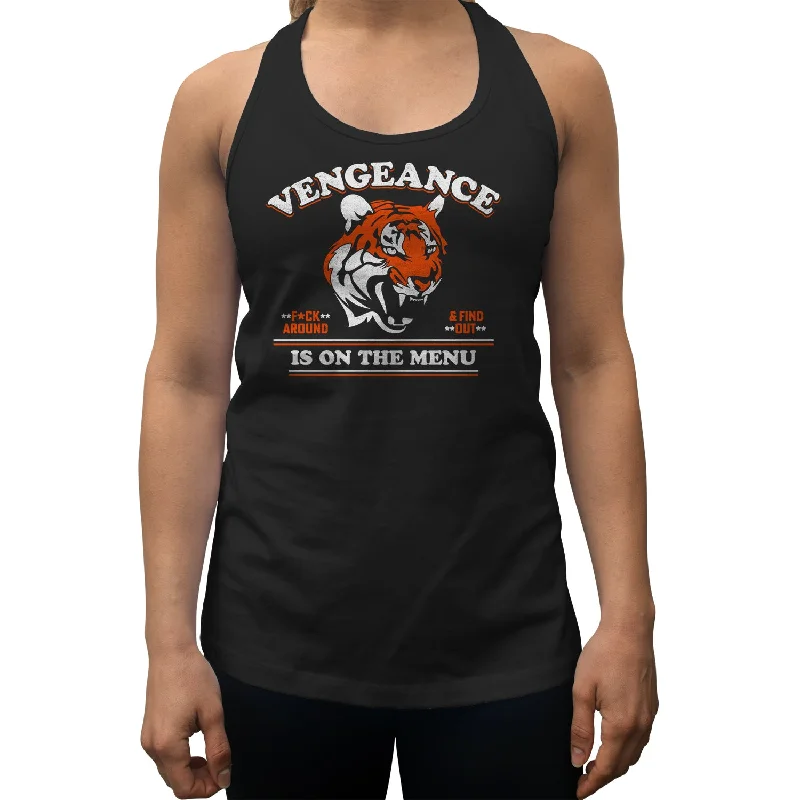 Women's Vengeance is On The Menu Racerback Tank Top