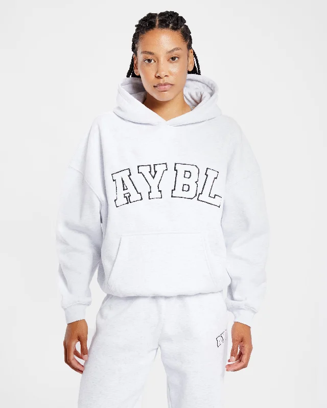 Varsity Oversized Hoodie - Heather Grey